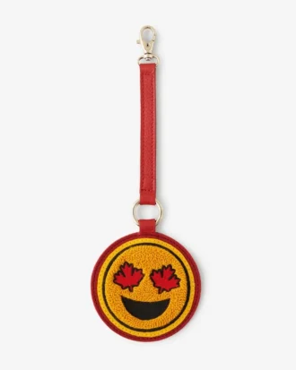 Dije de hoja de arce sonriente